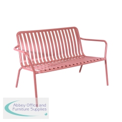 Lark Two Seater Low Bench Aluminium Next Day Delivery Brick Dust 1043452ND