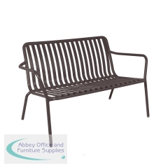 Lark Two Seater Low Bench Aluminium Next Day Delivery Charcoal 1043454ND