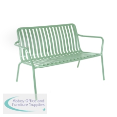 Lark Two Seater Low Bench Aluminium Next Day Delivery Fair Green 1043456ND