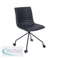5 Star Striva Office Chair No Arms Polyurethane Leather Black SF1041063