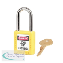 Master Lock Zenex 410 Padlock Yellow (Pack of 6) 410YLW