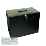 Cathedral Metal File Box Home Office A4 Black A4BK