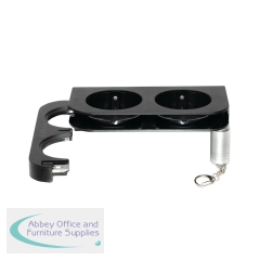 M System Black Double Bracket 165x50x85mm (Pack of 2) SUPCJSI008