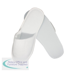 Economy White Terry Slipper Paper Band Closed Toe 30cm EVA Sole (Pack of 200) SUPCFY009
