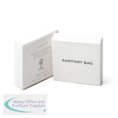 White Boxed Eco Sanitary Bag 130x260mm (Pack of 250) I018