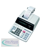 Sharp White 12-Digit Fluorescent Display Printing Calculator EL2607PGY