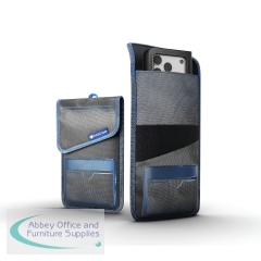 ShieldBloc Phone Pouch w/RF Blocking ID Pocket and Velcro Closures Grey MCPPGRY