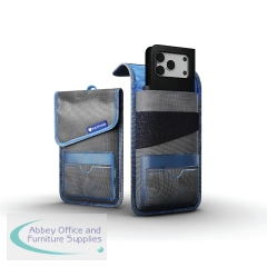 Shield Phone Pouch with ID Pocket and Velcro Closures Non-RF Blocking Grey MCPPNGRY