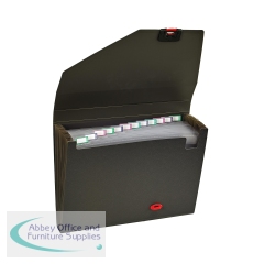 Snopake Reborn Organiser 13-Part A4 Polypropylene Black 11219