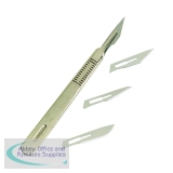 Swordfish Scalpel No.3 Handle With 4 Blades Metal 43110