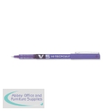 Pilot V5 Hi-Tecpoint Rollerball Pen Liquid Ink 0.5mm Tip 0.3mm Line Violet Ref V508 [Pack 12]