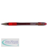Pilot G-107 Grip Gel Rollerball Pen Fine 0.7mm Tip 0.39mm Line Red Ref BLGPG10702 [Pack 12]