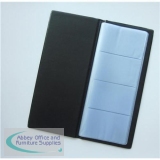 5 Star Office Classic Business Card Book PVC 64 Pockets for 128 Cards 278x120mm Black
