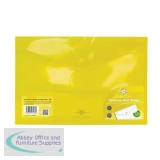Concord Stud Wallet File Translucent Polypropylene Foolscap Yellow Ref 7086-PFL [Pack 5]
