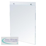 Wall Sign Holder Pre Drilled Portrait A3 Clear