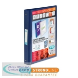 Elba Vision Ring Binder PVC Clear Front Pocket 4 O-Ring Size 25mm A4 Blue Ref 100080876 [Pack 10]