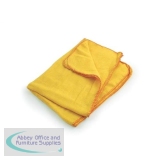 5 Star Facilities Yellow Dusters 100% Cotton 350x350mm [Pack 10]
