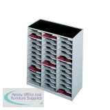Paperflow Modulodoc Mailsorter Plastic Stackable 36x A4 Compartments W674xD308xH791mm Grey Ref 80302