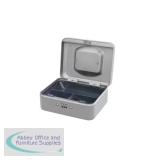 5 Star Facilities Premium Cash Box with Coin Tray Metal Combination Lock W200xD160xH90mm Grey