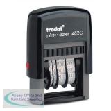 Trodat Printy 4820 Line Dater Stamp 4mm Refillable Black Ref 74000