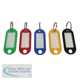 5 Star Facilities Key Hanger Fob Label 50x22mm Red [Pack 100]