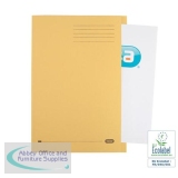 Elba Foolscap Square Cut Folder Recycled Mediumweight 285gsm Manilla Yellow Ref 100090223 [Pack 100]