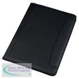 5 Star Office Conference Folder Leather Look A4 Black