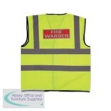Fire Warden Vest High Visibility Yellow Vest Medium Ref WG30108