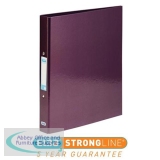 Elba Ring Binder Laminated Gloss Finish 2 O-Ring 25mm A4+ Metallic Purple Ref 400017758