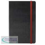 Black By Black n Red Business Journal Hard Cover Ruled and Numbered 144pp A5 Ref 400033673
