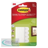 3M Command Picture Hanging Strips Adhesive Small White Ref 17202 [Pack 4]