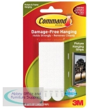 3M Command Picture Hanging Strips Adhesive Large White Ref 17206 [Pack 4]