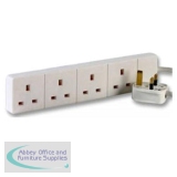 Extension Lead 5 Metres 13 Amp 4 Covered Sockets