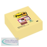 Post-it Super Sticky Note Cube Pad of 270 Sheets 76x76mm Yellow Ref 2028-SSCY-EU