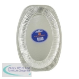 Robinson Young Caterpack Food Platter Foil Oval 430mm Ref RY03891 [Pack 3]
