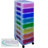 Really Useful Storage Tower Polypropylene 8x7L Drawers Clear/Assorted Ref DT1007