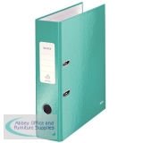 Leitz WOW Lever Arch File 80mm Spine for 600 Sheets A4 Turquoise Ref 10050051 [Pack 10]