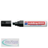 Edding 800 Permanent Marker Chisel Tip 4-12mm Line Black Ref 4-800001 [Pack 5]