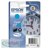 Epson 27XL Inkjet Cartridge Alarm Clock Capacity 10.4ml Cyan Ref C13T27124010