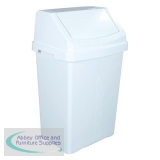 Swing Bin and Lid 50 Litres White