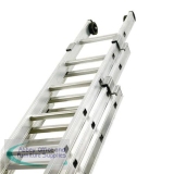 Aluminium Push Up Ladder 3 Section x 12 Rungs Capacity 150kg