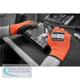 Polyco Safety Gloves PU Coated Size 8 Orange/Black [Pair] Ref MOP/08