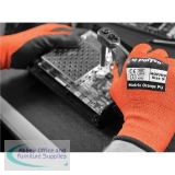 Polyco Safety Gloves Heavy-duty Level 3 PU Coated Size 9 Orange/Black [Pair] Ref MOP/09