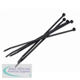 Cable Ties Small 100mm x 2.5mm Black Ref 199091 [Pack 100]