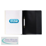 Elba A4+ Report File Capacity 160 Sheets Clear Front A4 Black Ref 400055036 [Pack 25]