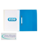 Elba A4+ Report File Capacity 160 Sheets Clear Front A4 Blue Ref 400055037 [Pack 25]