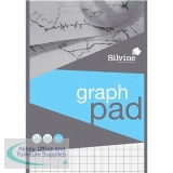 Silvine Student Graph Pad 90gsm 2mm 10mm 20mm Grid 50 Sheets A4 Ref A421020 [Pack 10]
