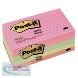 Post-it Notes Capetown Lined 76x127mm Assorted Ref 6355AN [Pack 5]