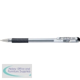 Pentel Hybrid Gel Grip Rollerball Pen 0.6mm Tip 0.3mm Line Black Ref K116-AE [Pack 12]