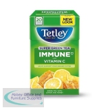 Tetley Super Green Tea IMMUNE Lemon Honey with Vitamin C Ref 4619A [Pack 20]
